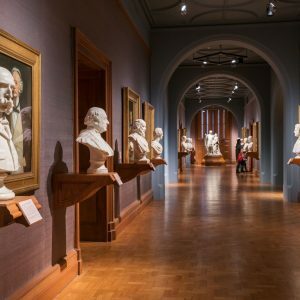 Row of busts at London Art Gallery